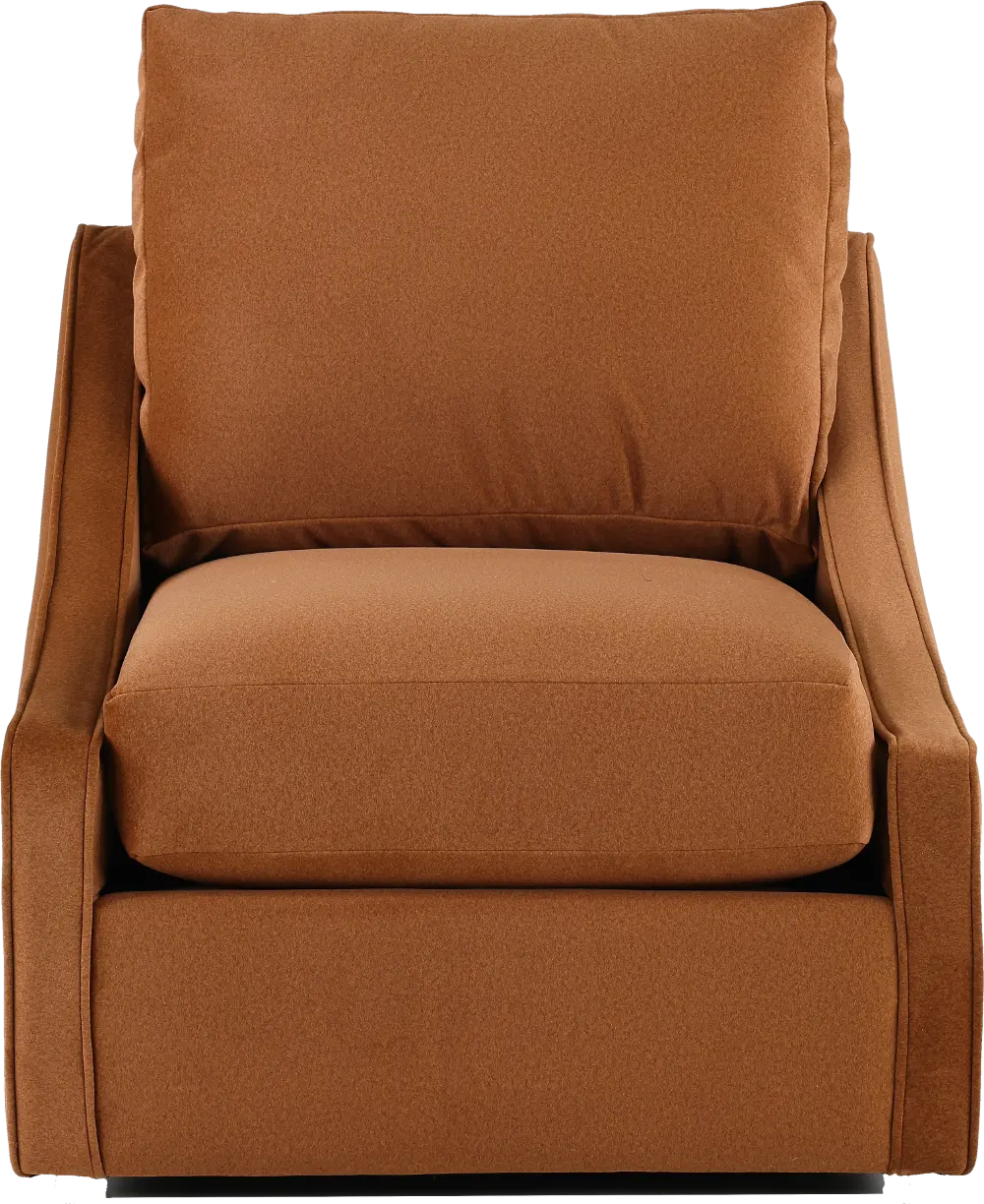 Langley Cognac Brown Swivel Chair-1