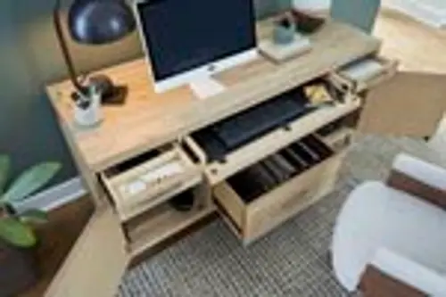 Shop Desk  Morgan White Workstation - Online Outlet