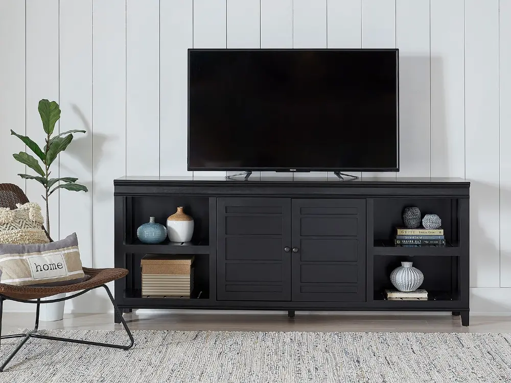 Reagan Raven Black 80  TV Stand-1