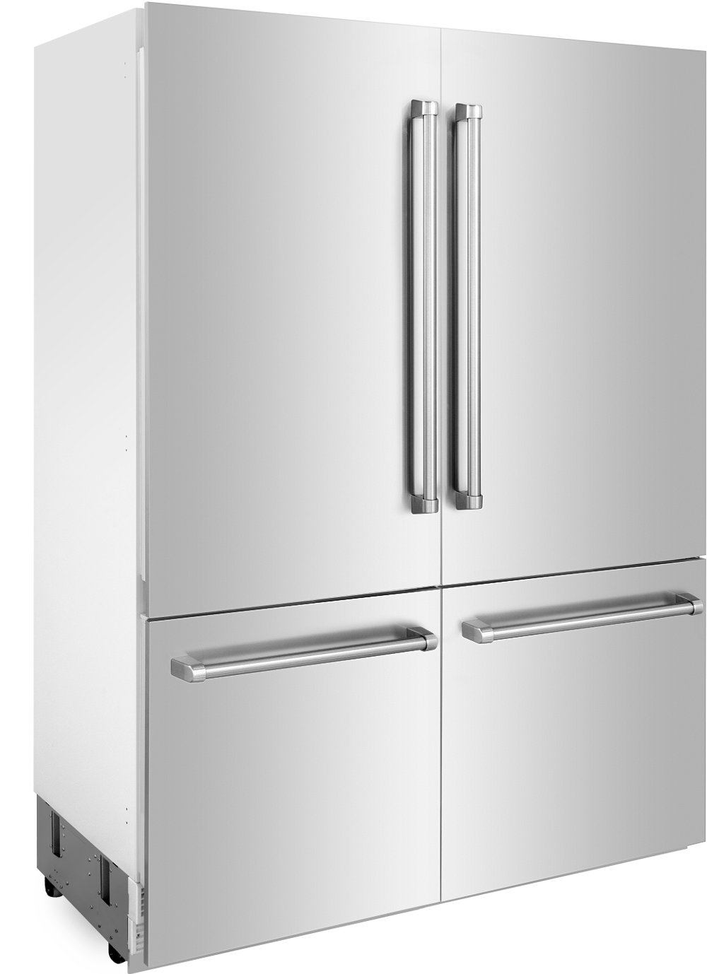 ZLINE 60" 32.2 cu ft 4-Door French Door Refrigerator - Built-In Counter Depth Stainless Steel