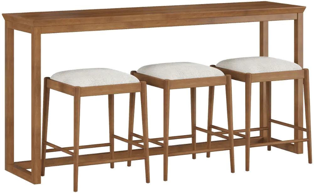 Margo Walnut Sofa Table and Stool Set-1