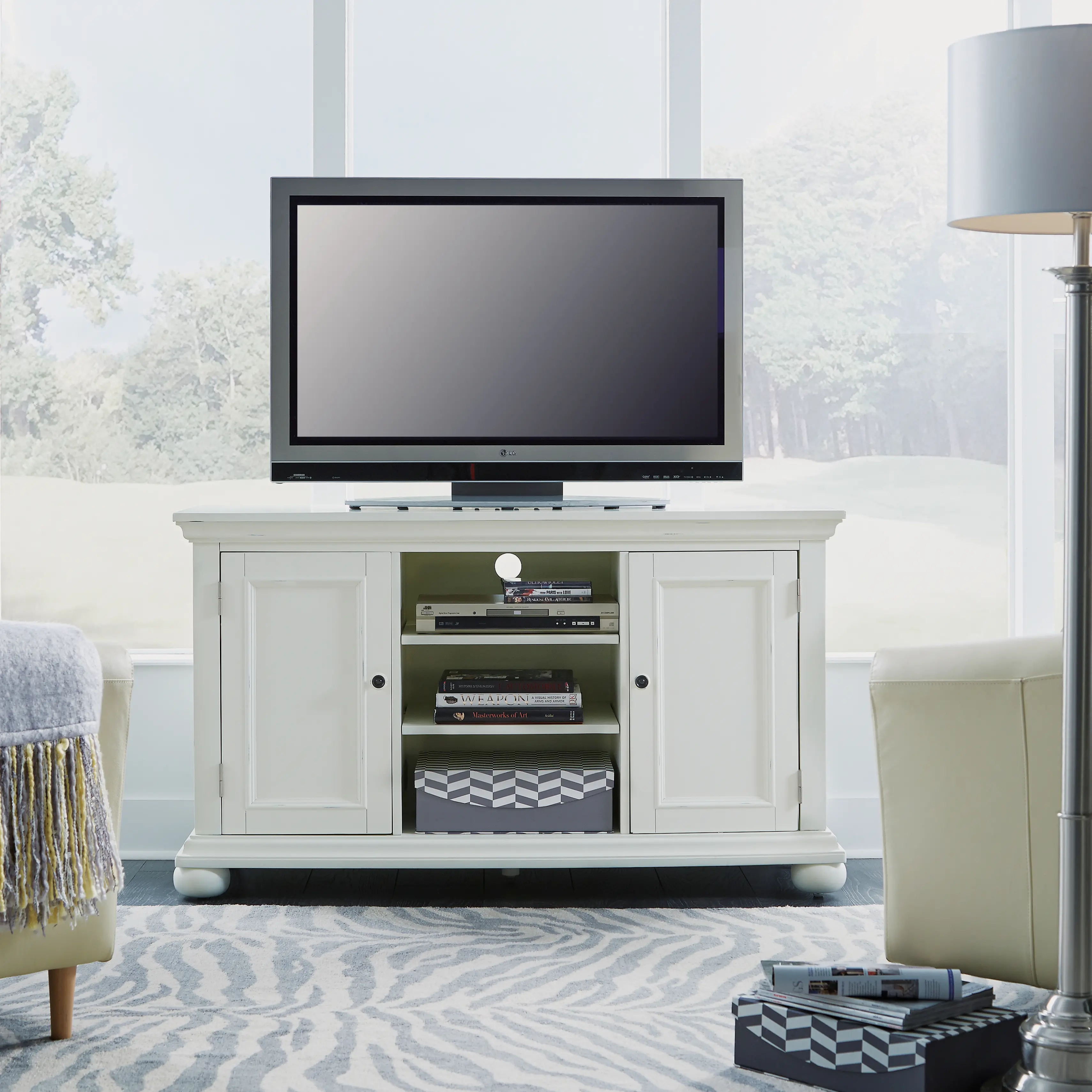 5427-10 Dover Off-White 56 TV Stand sku 5427-10