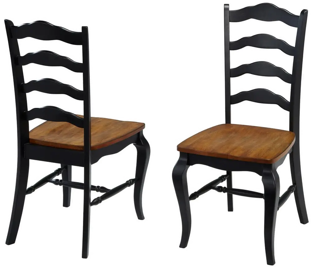 5519-802 French Countryside Black Dining Room Chair (Set of 2)-1