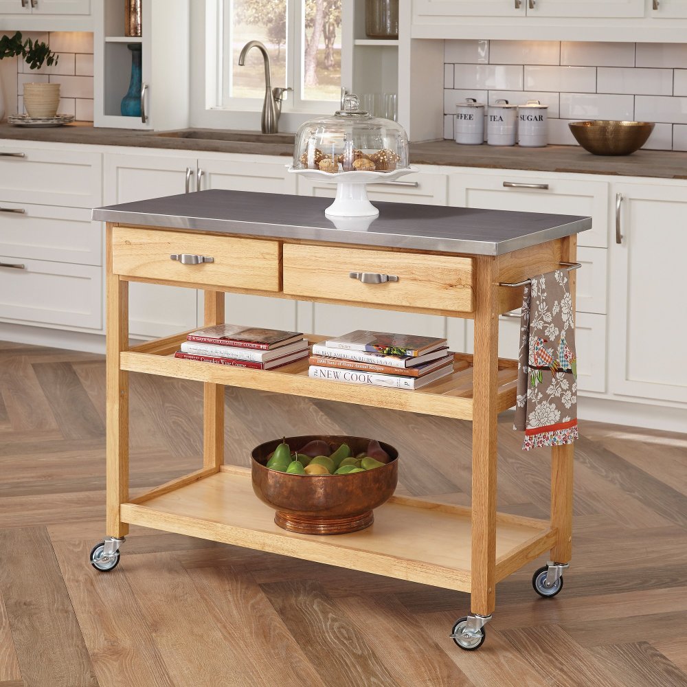 112957056 General Line Brown Kitchen Cart sku 112957056