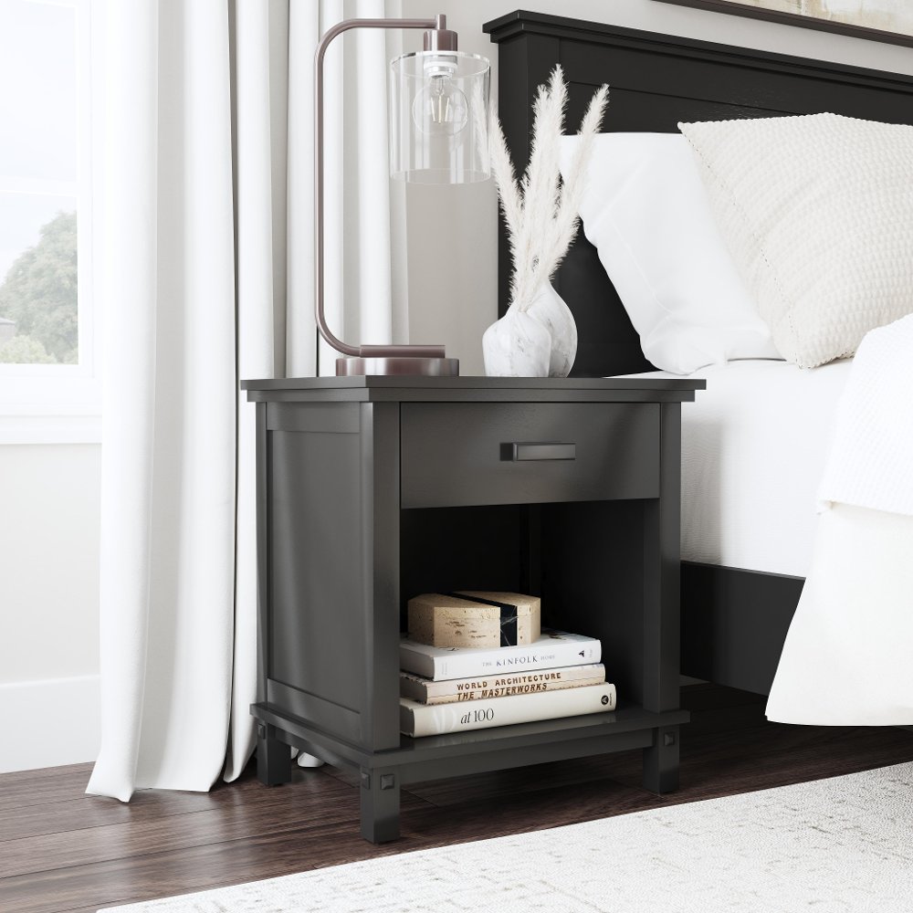 112957137 Oak Park Black Nightstand sku 112957137