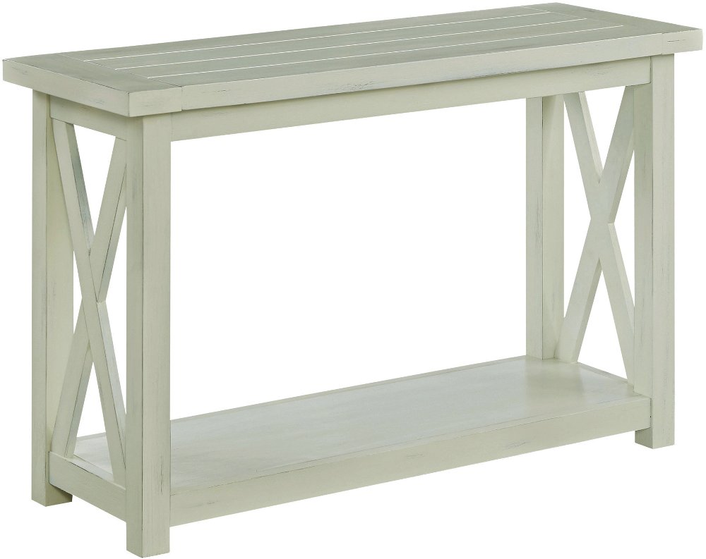 112957307 Seaside Lodge Off-White Console Table sku 112957307