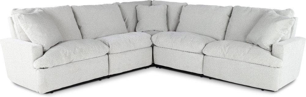 Stratus Cement White 3-Piece Reclining Sectional