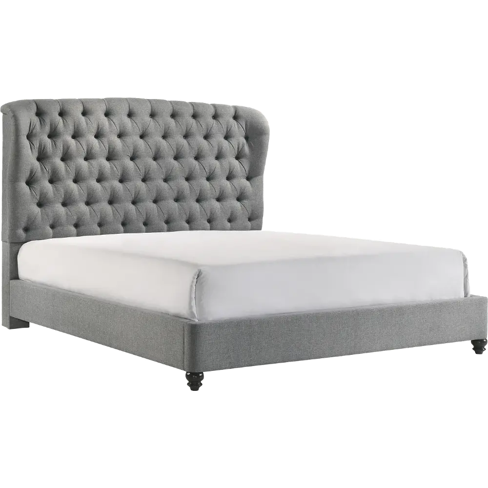Lyla Gray Queen Upholstered Bed-1