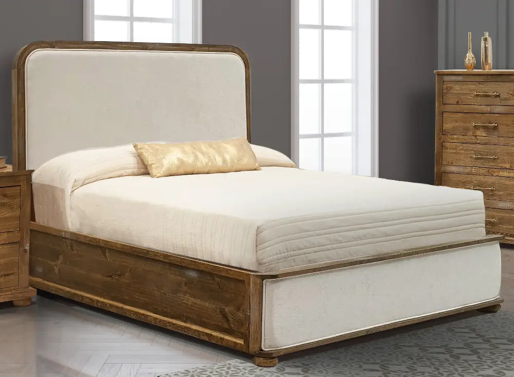 Olathe Natural and Linen Queen Platform Bed-1