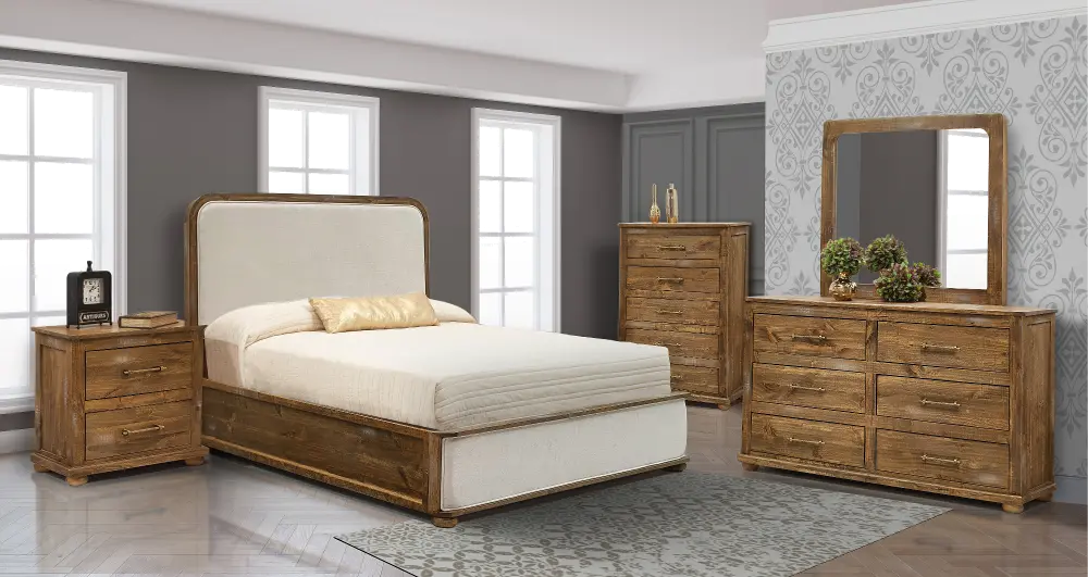 Olathe Natural and Linen 4 Piece Queen Bedroom Set-1