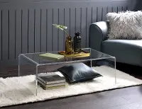 Narrow acrylic deals coffee table