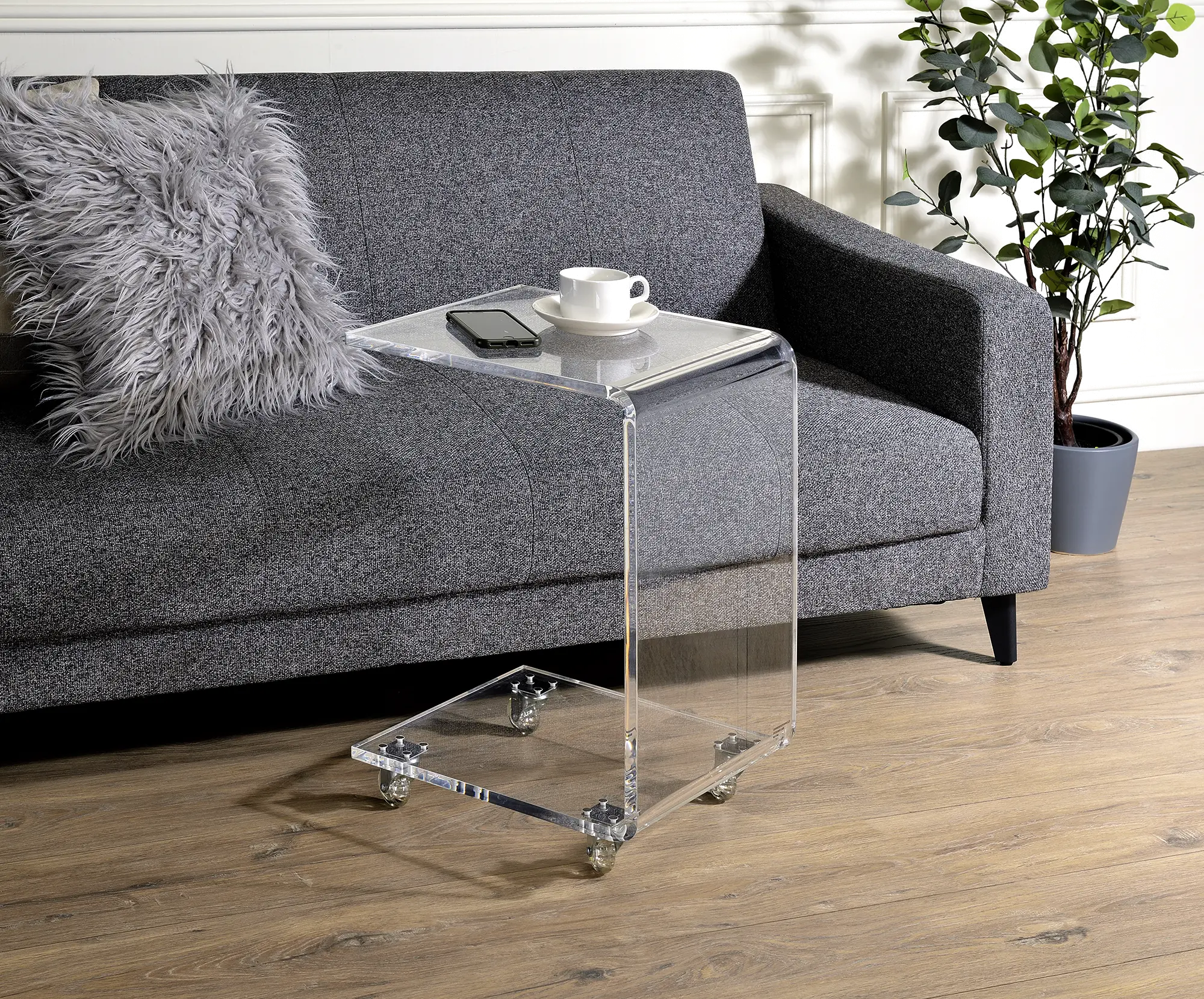 Photos - Dining Table Progressive A La Carte Rolling Acrylic Chairside C-Table A620-29