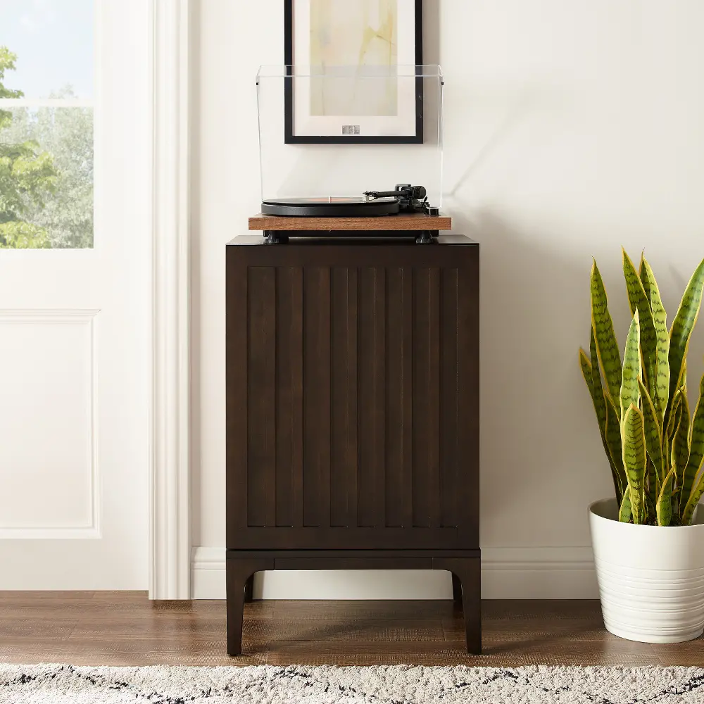 CF1141-BR Asher Record Storage Stand-1