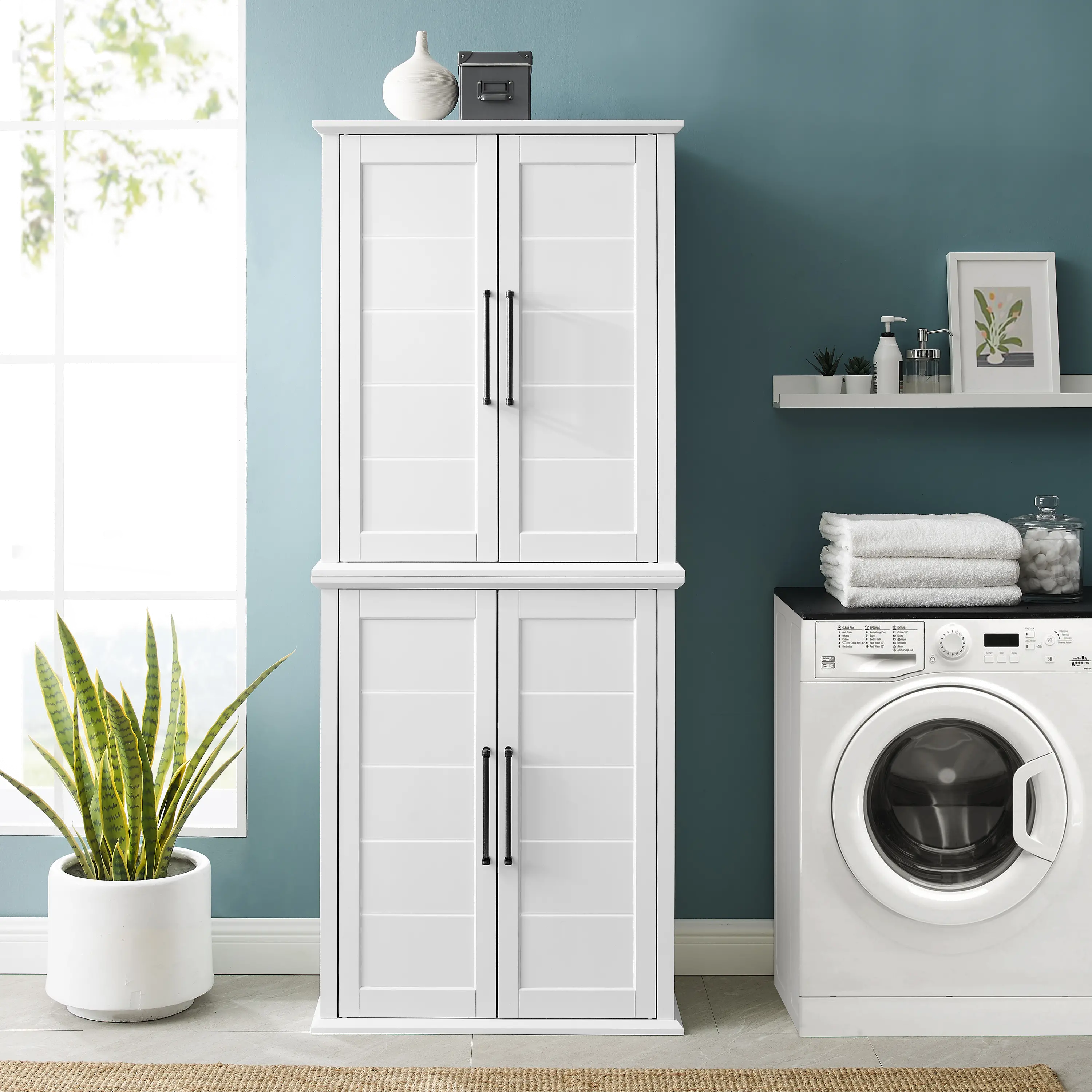 Bartlett Tall Storage Pantry White - 2 Stackable Pantries - Crosley  KF33021WH
