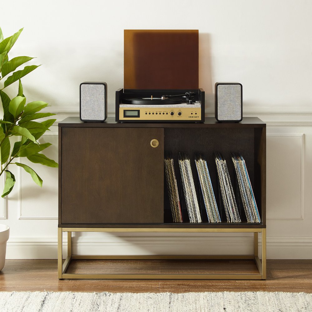 Byron Media Console with Gold Base