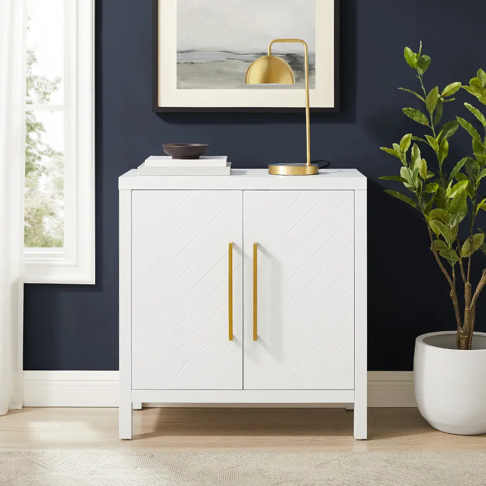 CF3124-WH Darcy White Accent Cabinet-1