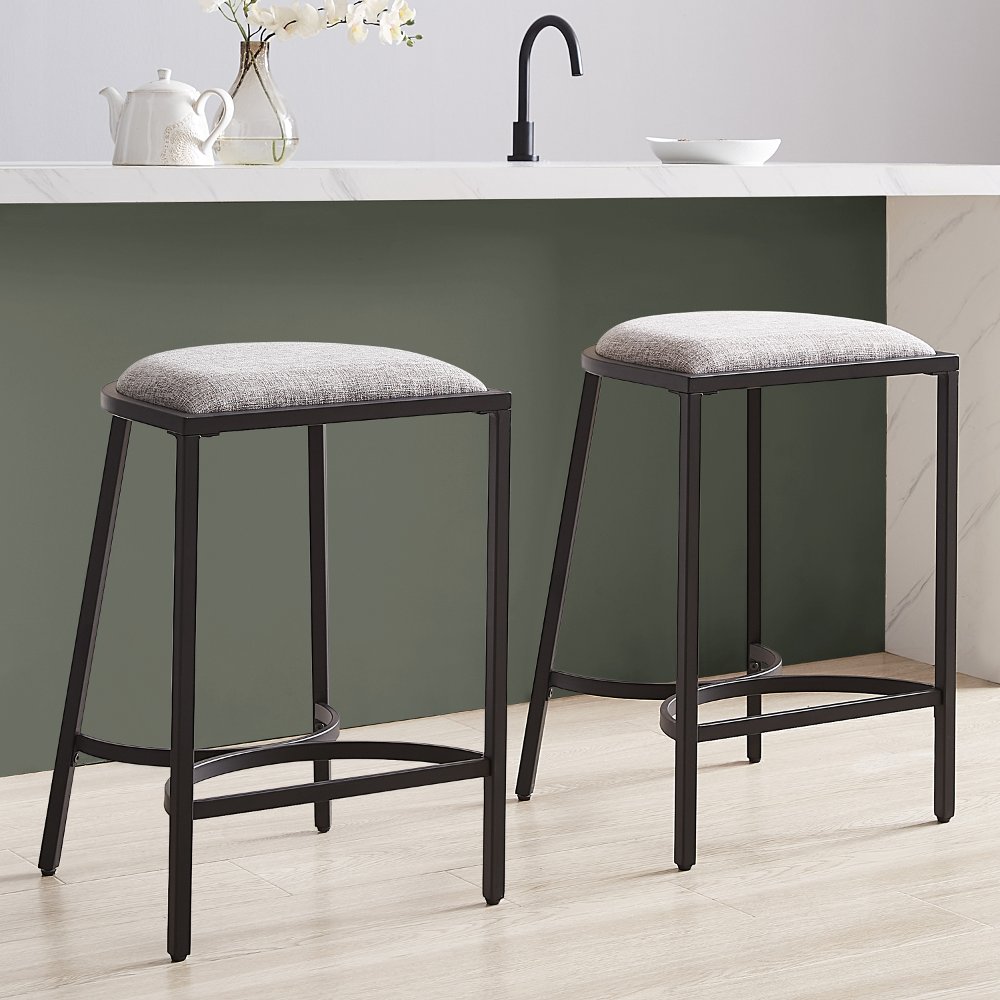 Ellery Black Counter Height Stool, Set of 2