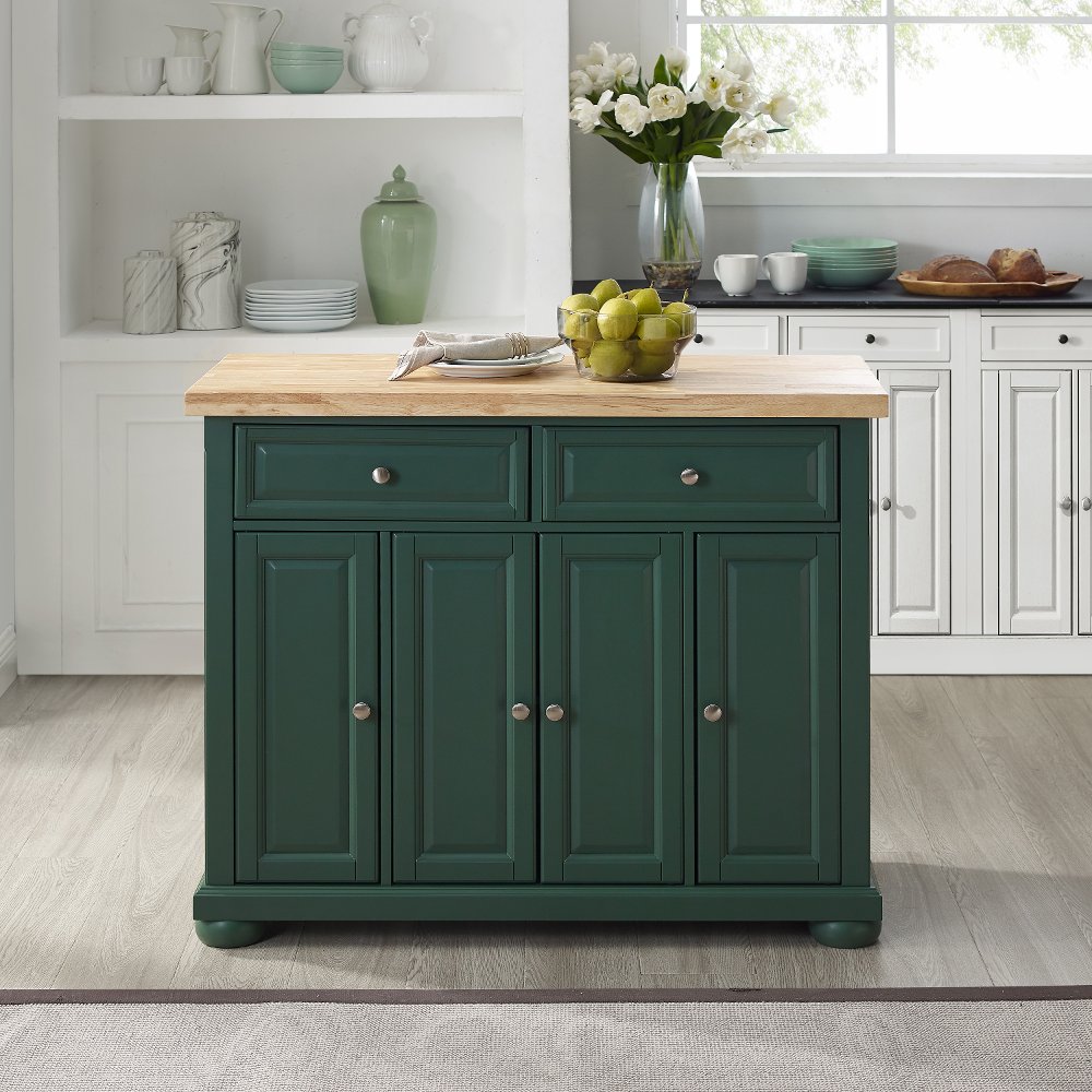 Madison Green Kitchen Island