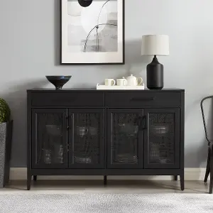 Black buffet store hutch