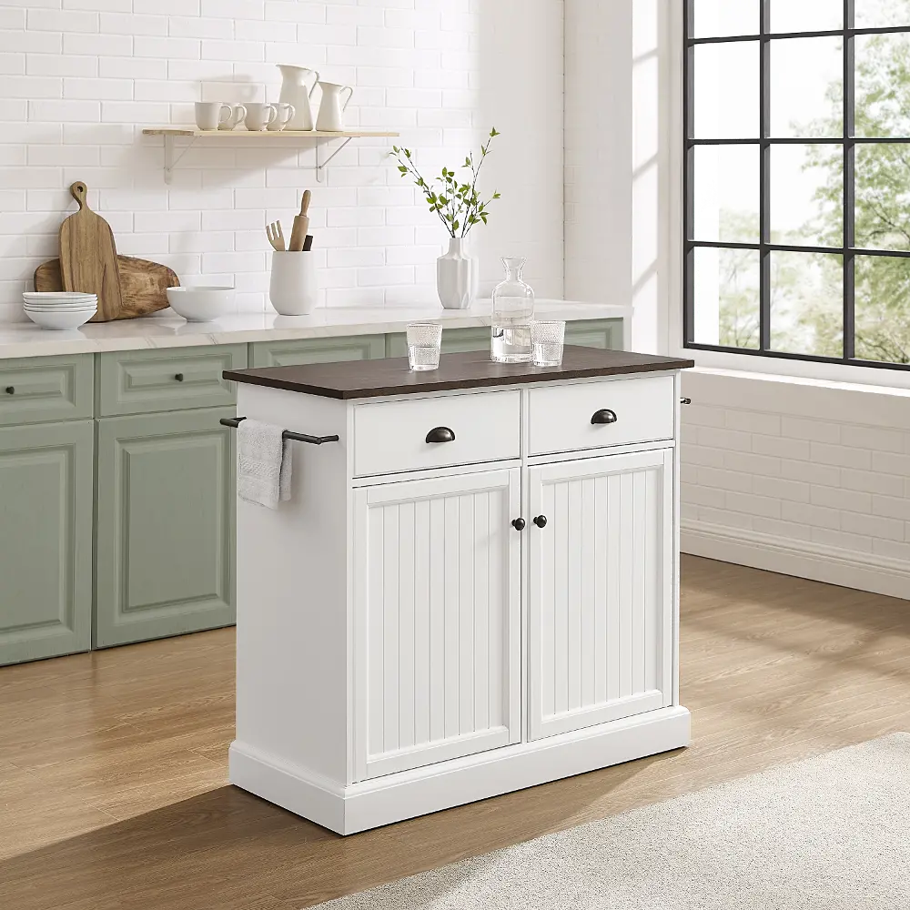 Shoreline White Kitchen Island | RC Willey