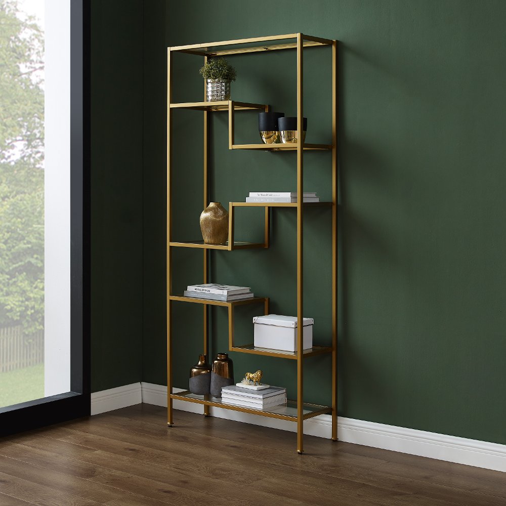 Sloane Gold Metal Bookshelf