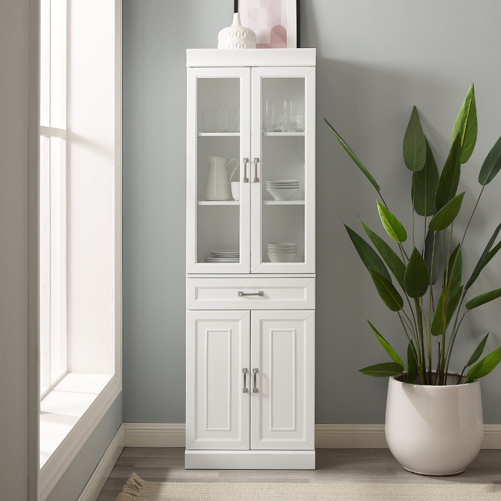 Stanton White Glass Door Pantry