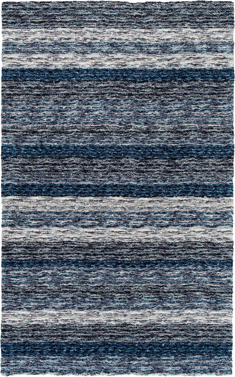 JP1IN5X8/JOPLIN-RUG Joplin 5 x 8 Striped Shag Indigo Blue Area Rug-1
