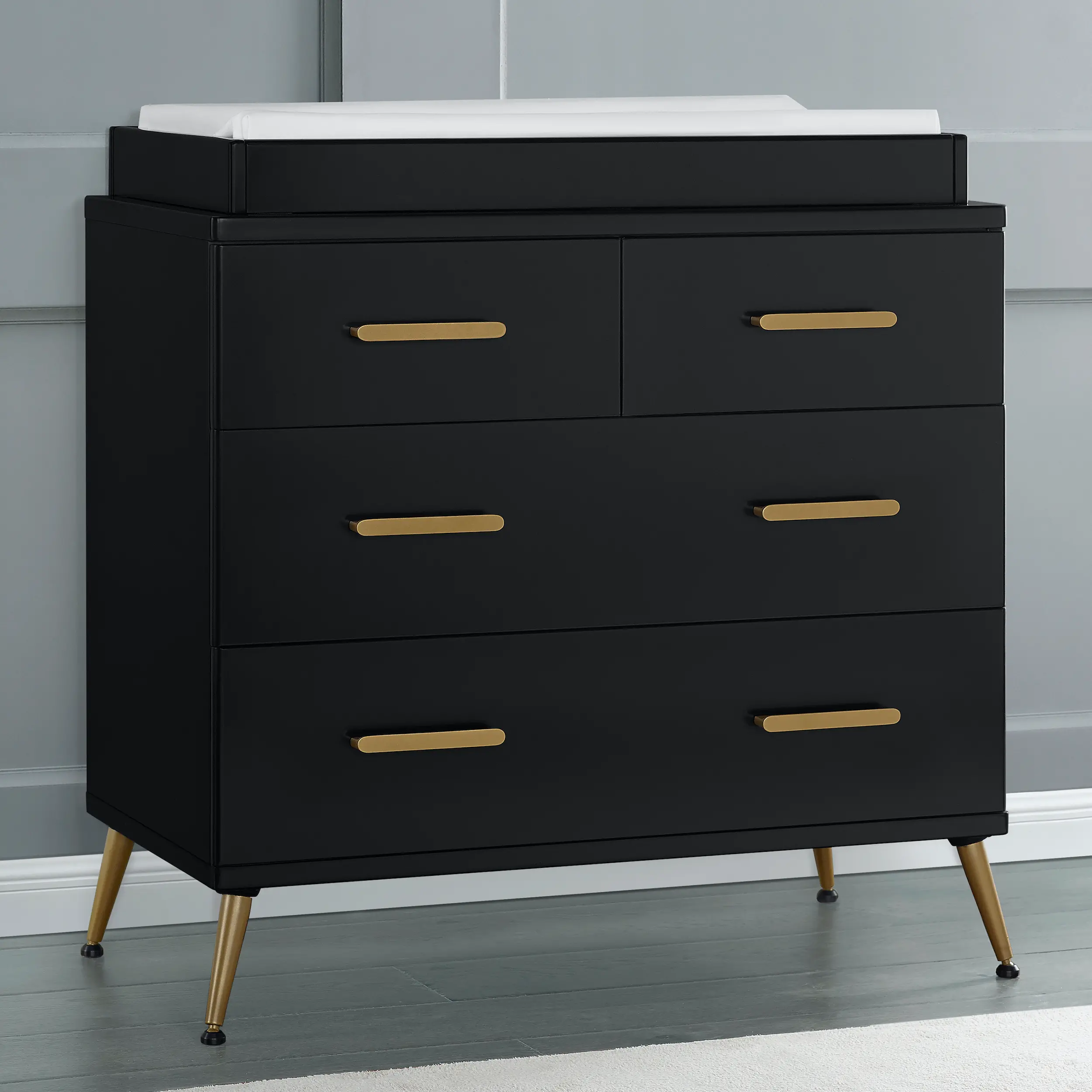 W133040-1413 Sloane Black Dresser with Changing Top sku W133040-1413