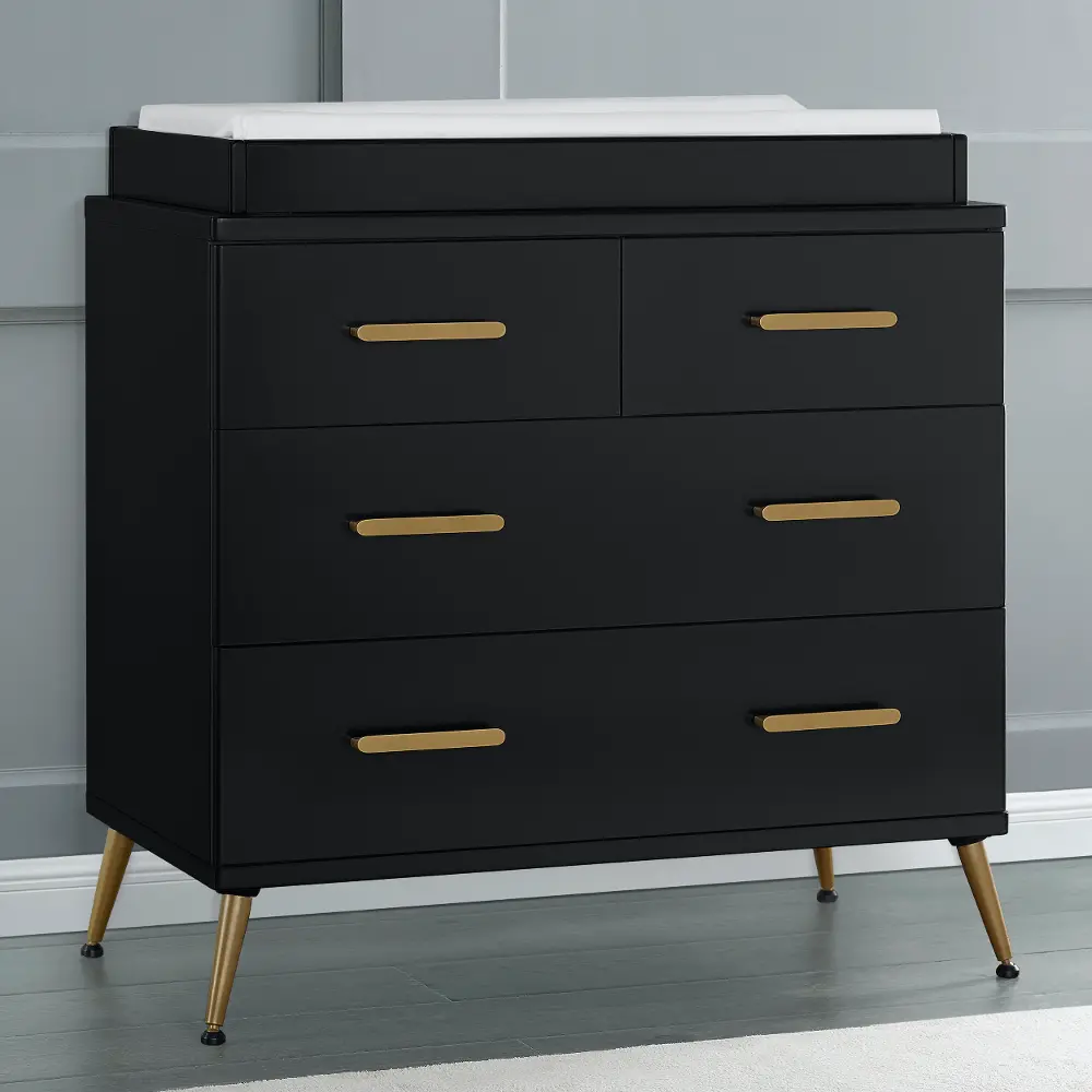 Sloane Black Dresser with Changing Top-1