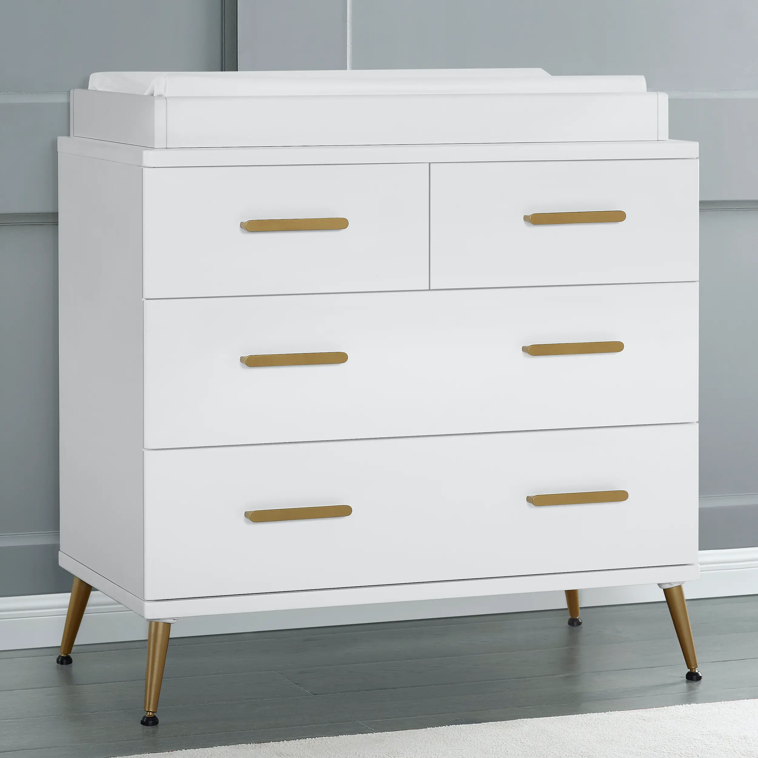 Sloane White Dresser with Changing Top