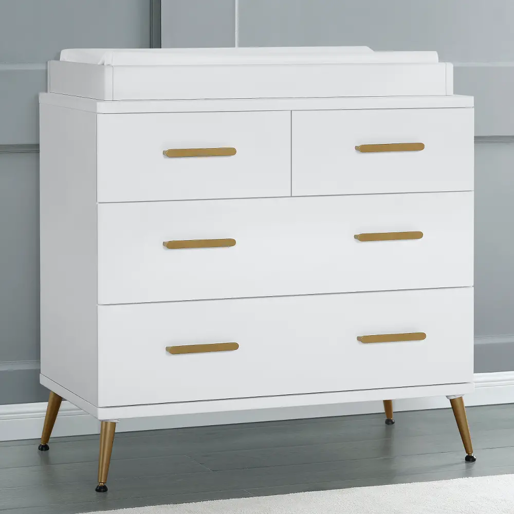 Sloane White Dresser with Changing Top-1