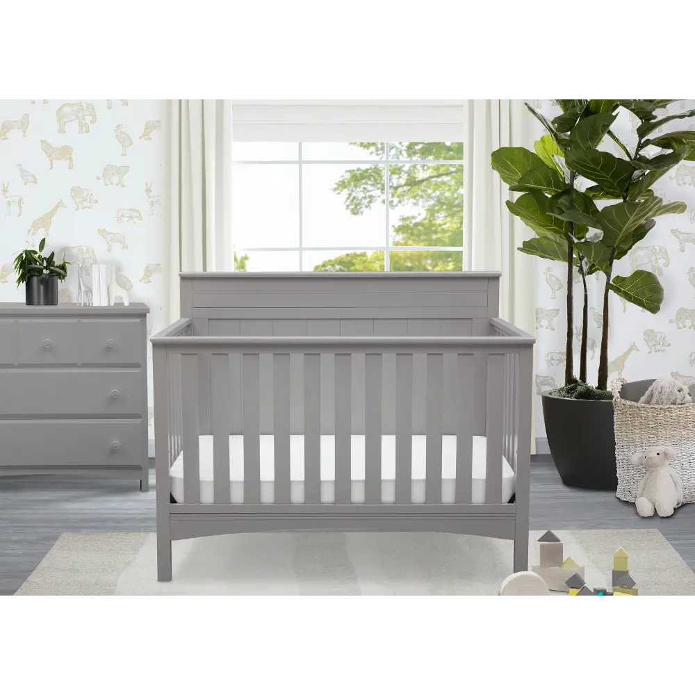 Fancy Gray 4-in-1 Convertible Crib-1