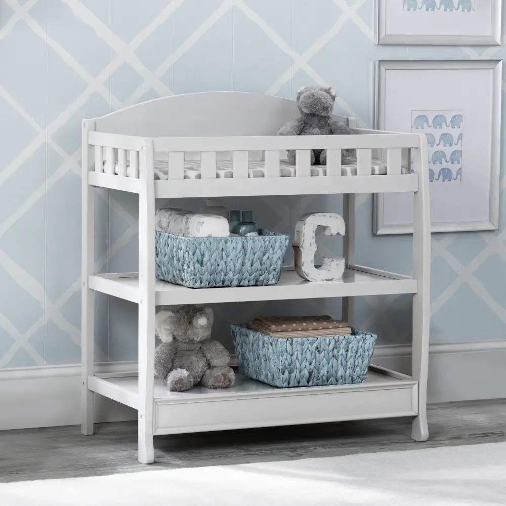 Wilmington White Changing Table with Pad-1