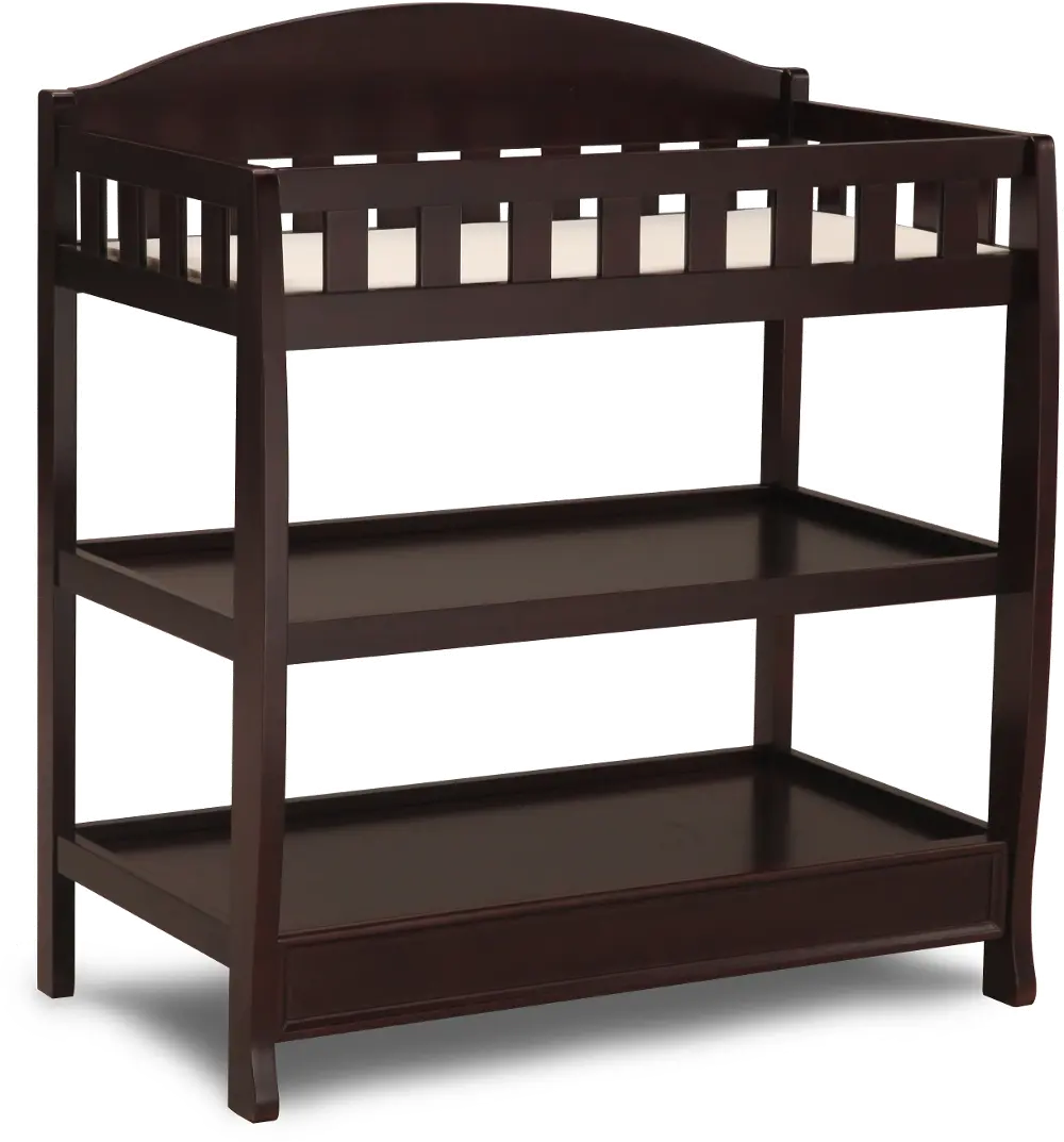 Wilmington Dark Brown Changing Table with Pad-1