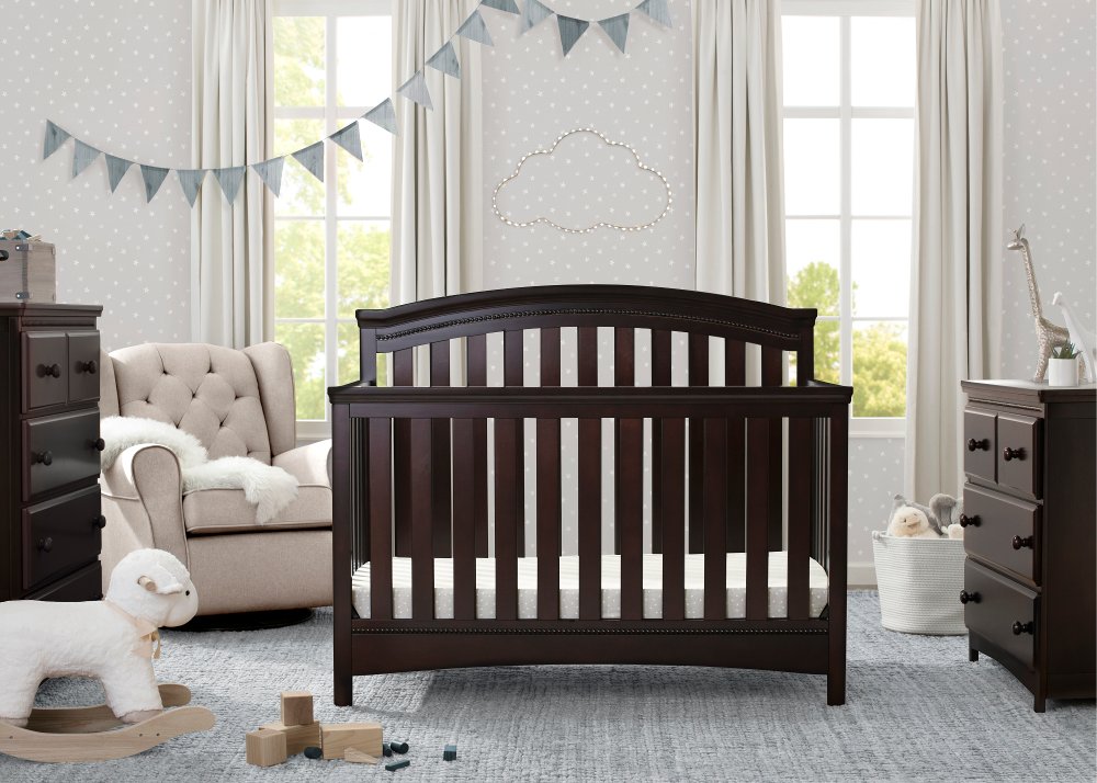 Emerson Dark Brown 4-in-1 Convertible Crib