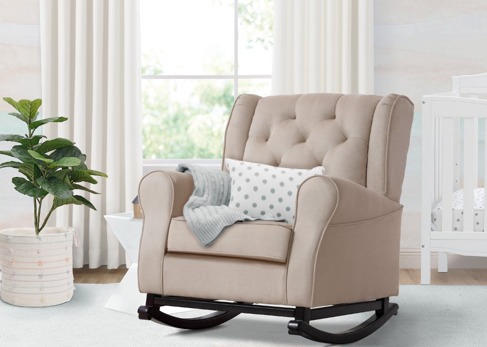 Emma Tan Upholstered Rocking Chair