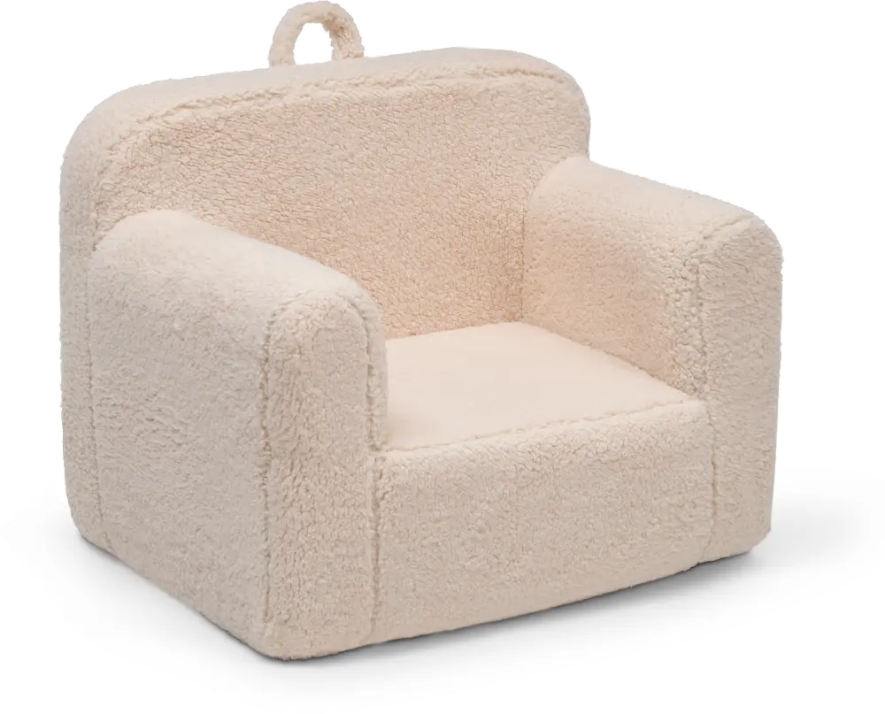 Cozee Kids Cream Sherpa Chair-1
