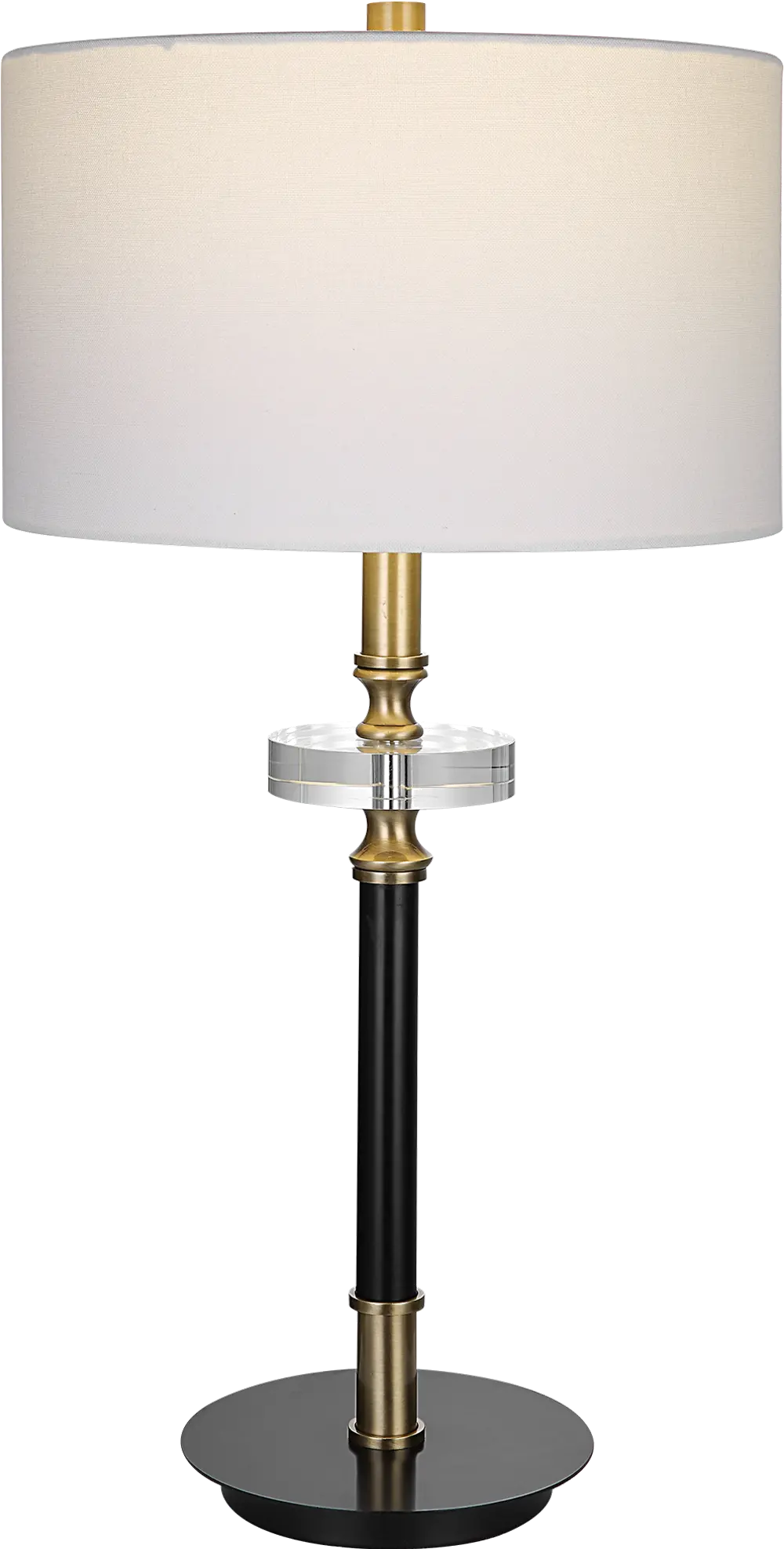 Maud 32 Inch Black and Brass Table Lamp-1