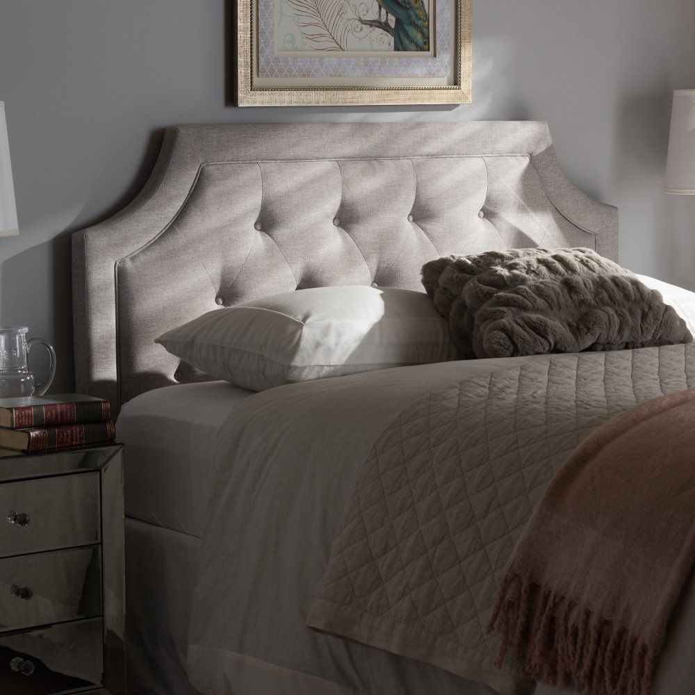 Mars Grayish Beige Upholstered King Headboard