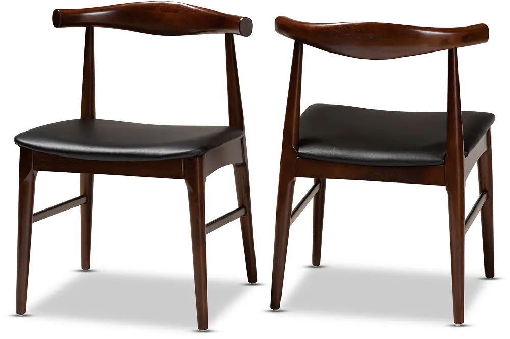 155-9546-RCW Eira Dark Brown Dining Room Chair (Set of 2)-1