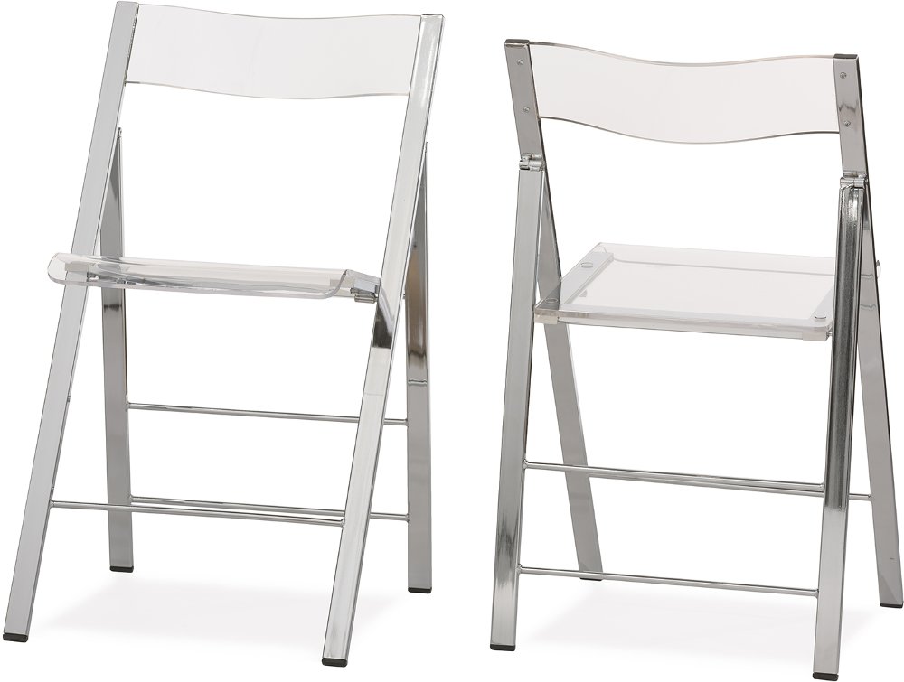 Acrylic Foldable Chair, Set of 2