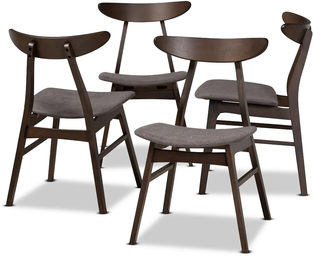 161-10467-RCW Britte Dark Brown Dining Room Chair (Set of 4)-1