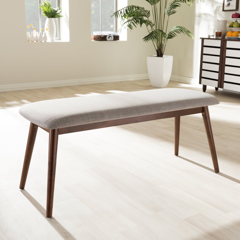 Flora Light Gray Dining Bench