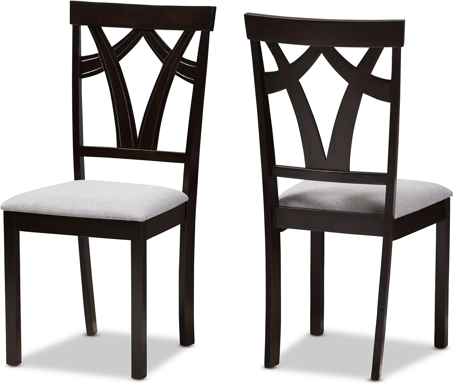 142-8028-RCW Sylvia Dark Brown Dining Room Chair (Set of 2) sku 142-8028-RCW