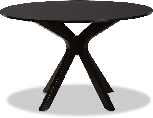 Kenji Dark Brown Round Dining Room Table RC Willey