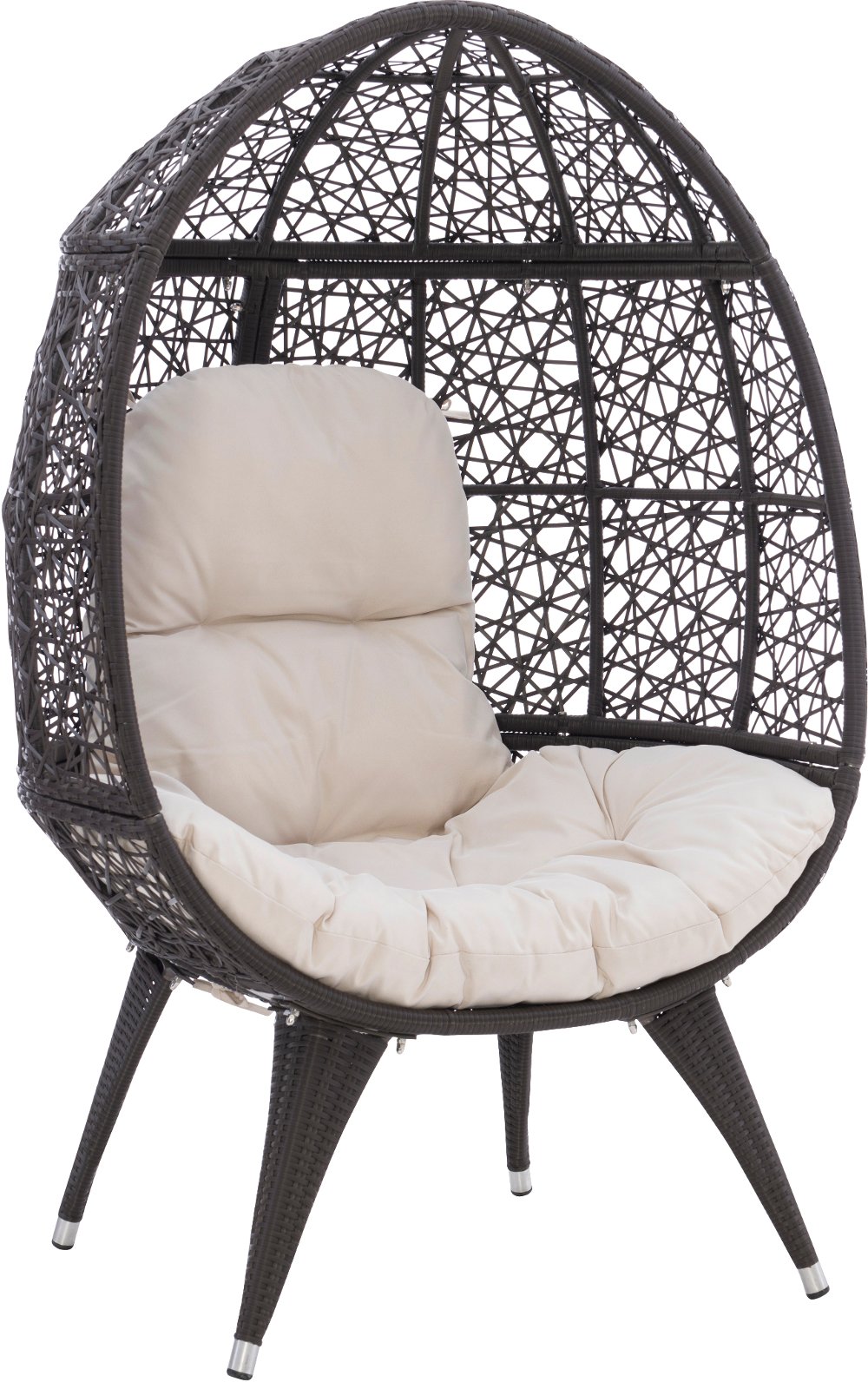 112985084 Ida Indoor/Outdoor Brown Wicker Egg Chair sku 112985084