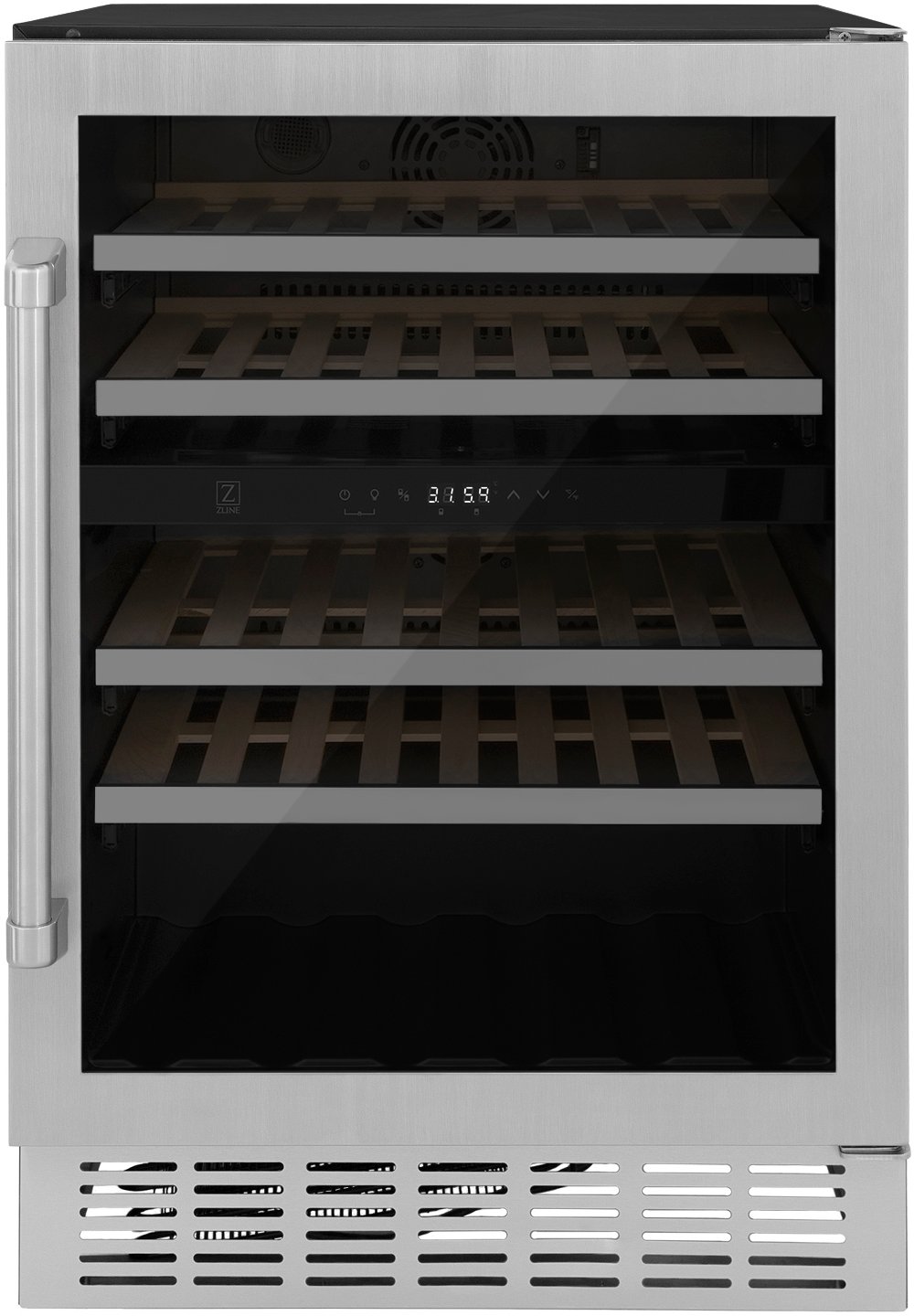 ZLINE 24" Monument Dual Zone 44-Bottle Wine Cooler - Stainless Steel