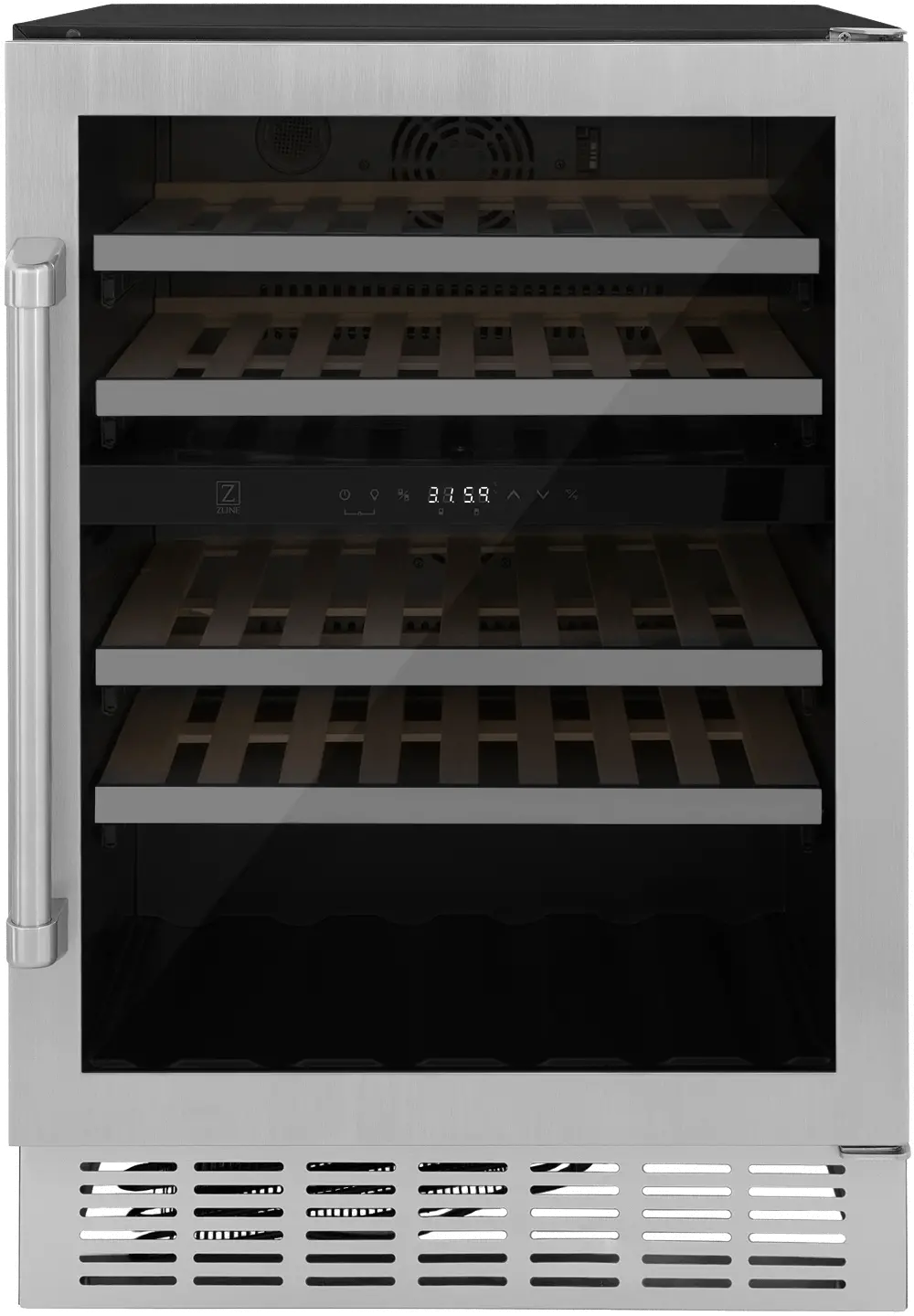 RWV-UD-24 ZLINE 24  Monument Dual Zone 44-Bottle Wine Cooler - Stainless Steel-1
