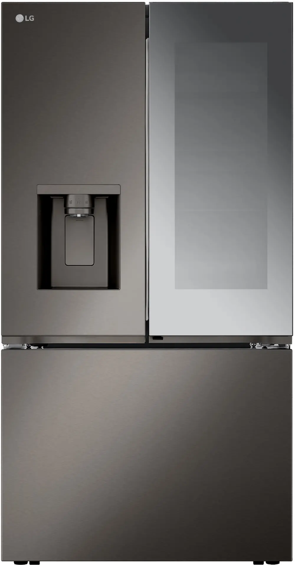 LRYKC2606D LG 26 cu ft InstaView® French Door Refrigerator - Counter Depth Black Stainless Steel-1