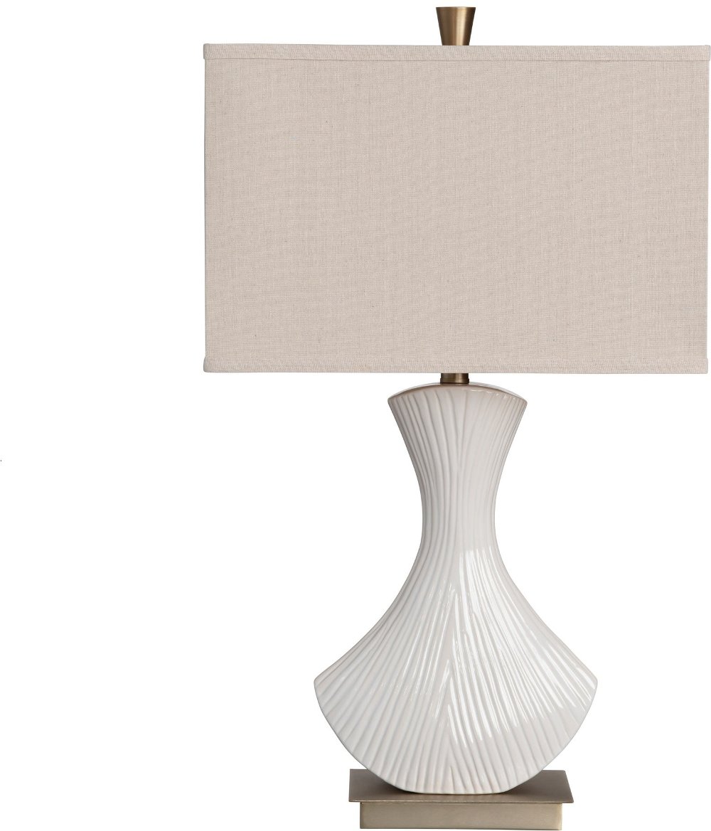 Lucia 30.5 Inch Ceramic White Lamp
